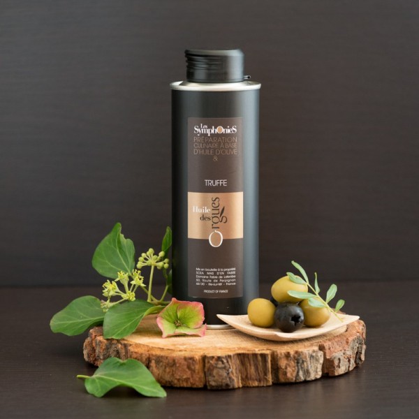 Huile d'olive Truffe avec des lamelles de truffe 250ml