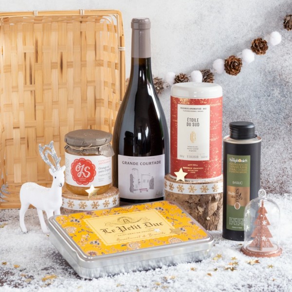 Panier gastronomique de Noël - Coffret gourmand festif - Halte Gourmande