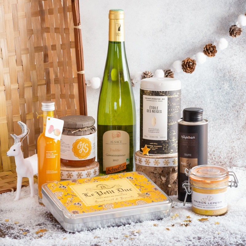 Panier gastronomique de Noël - Coffret gourmand festif - Halte Gourmande