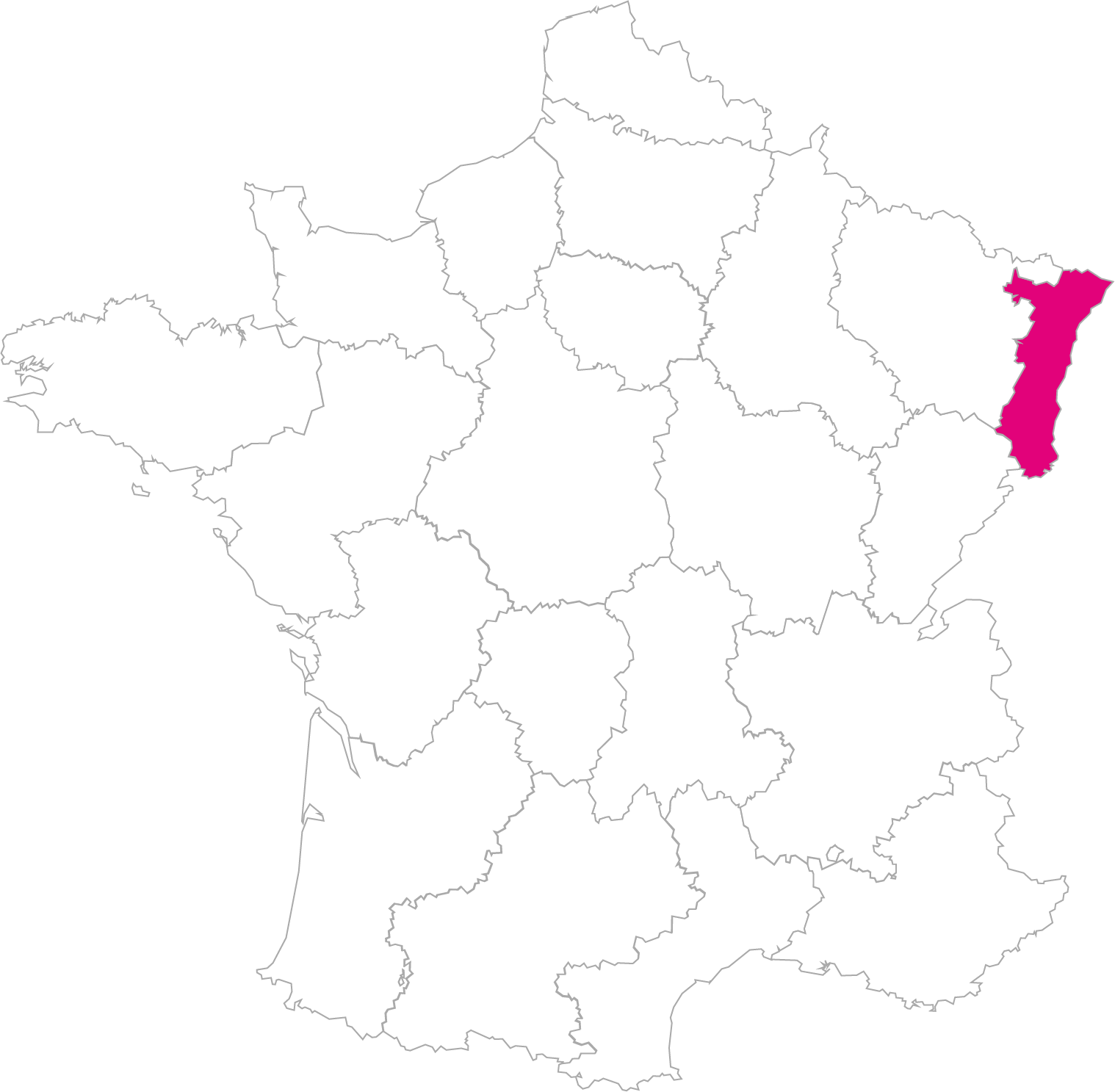 Carte France Région Alsace