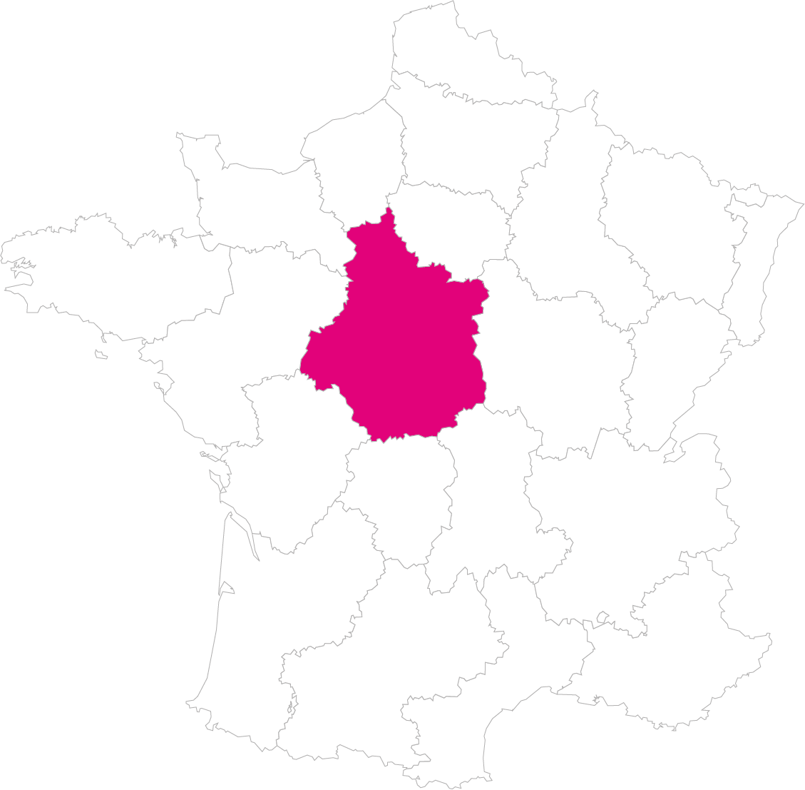 Carte France Région Centre