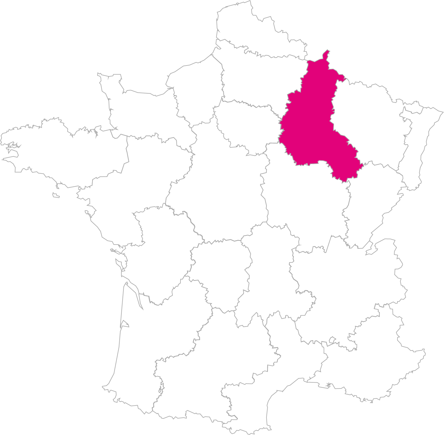 Carte France Région Champagne-Ardenne