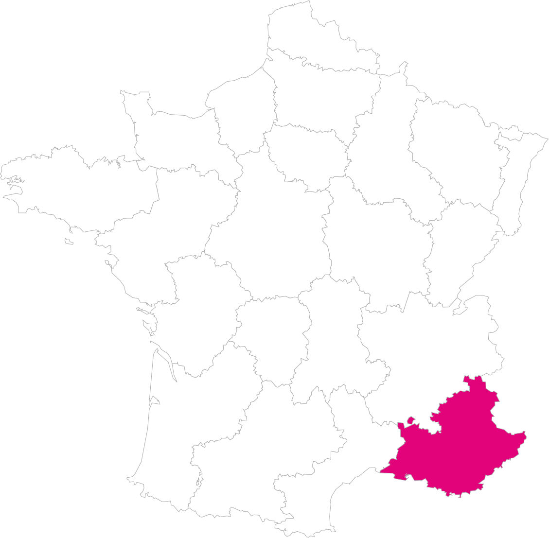 Carte France Région PACA